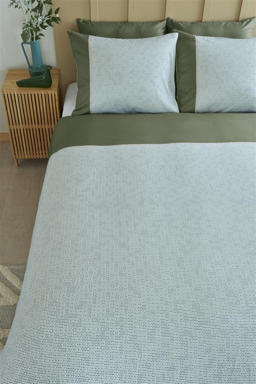 Silvana dekbedovertrek Laurel - 140x200/220 cm - groen - vtwonen shop
