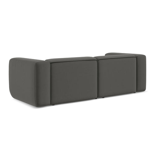 LaMiaSofa 3-zits bank Bari - velours - staal - 228x89x70