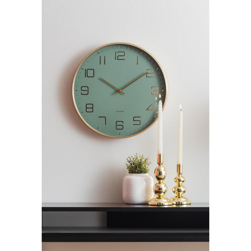 Karlsson wandklok Elegance Glow - groen - Ø40cm - vtwonen shop