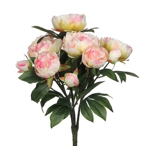 Mica Decorations Pioenroos Kunstbloemen Boeket - H55 x Ø40 cm - Lichtroze