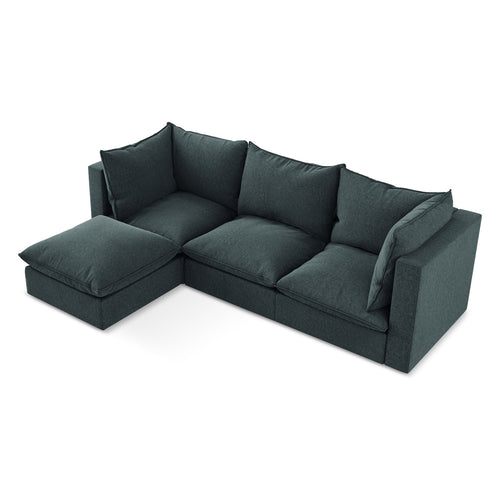 LaMiaSofa hoekbank links Ravenna - velours - marien - 255x165x77