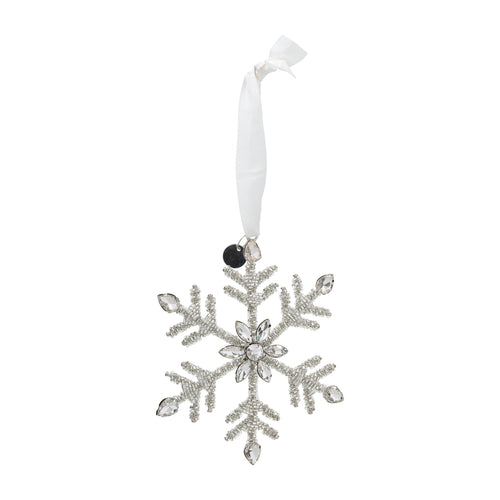 Rivièra Maison Shimmering Snowflake Ornament - Glas, IJzer - Zilver - vtwonen shop