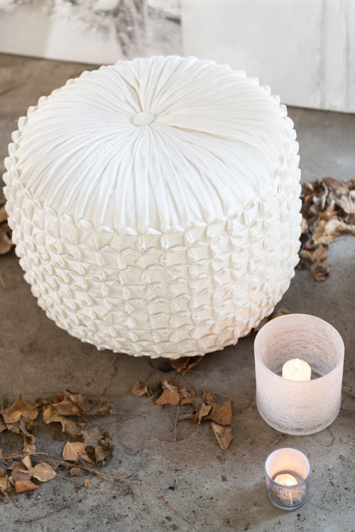 J-Line windlicht Cilinder Craquelé - glas - wit - medium - vtwonen shop