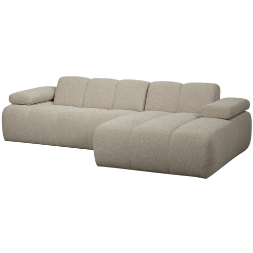 WOOOD chaise longue bank rechts Mojo - Bouclé - Beige Melange - vtwonen shop