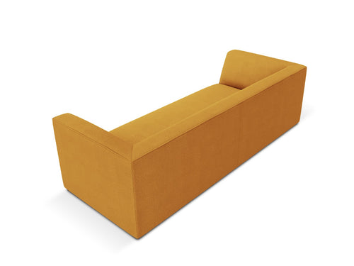 Micadoni Bank Ruby 3-zits, structurele stof, geel - 93x232x69cm