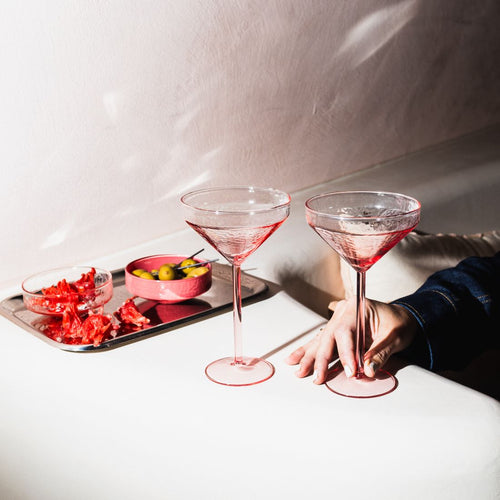 Brût Homeware | Cocktailglas Claude | Set van 2 | roze