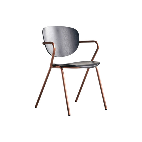 Tikamoon Stoel van eikenhout en metaal - Zwart - vtwonen shop