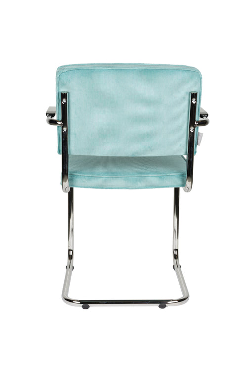 Zuiver Ridge Rib Armstoel Blauw - Set van 2 - vtwonen shop