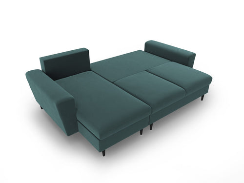 Cosmopolitan Design Omkeerbare converteerbare hoekbank met opbergdoos Kyoto 4-zits, flueel olie - 145x241x88cm