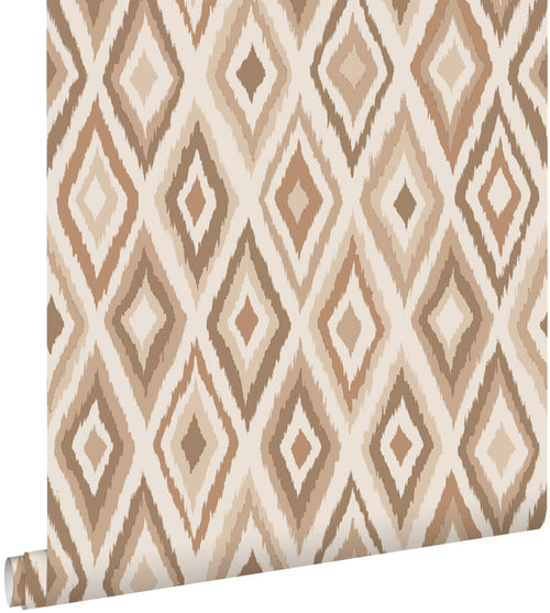 ESTAhome behang ruiten taupe - 50 x 900 cm - 131839