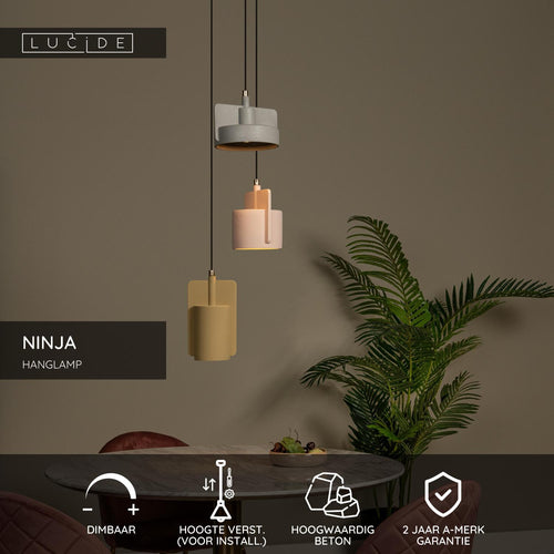 Lucide hanglamp NINJA - 3xE27 - Multicolor