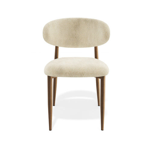 Premium Interiors - Set van 2 stoelen LINA - krullend fluweel beige 52cm