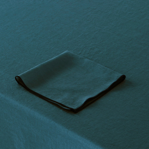 Madura tafelkleed Carlina - petrol/zwart - 170x170cm