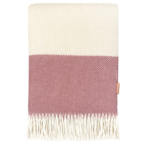 Malagoon plaid Festivity - mist roze - 140x200cm 100% wol