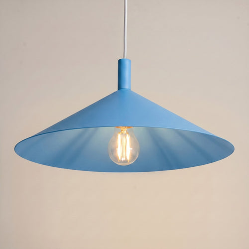Sollux Lighting Hanglamp NOX 40 lichtblauw - 40x40x135cm