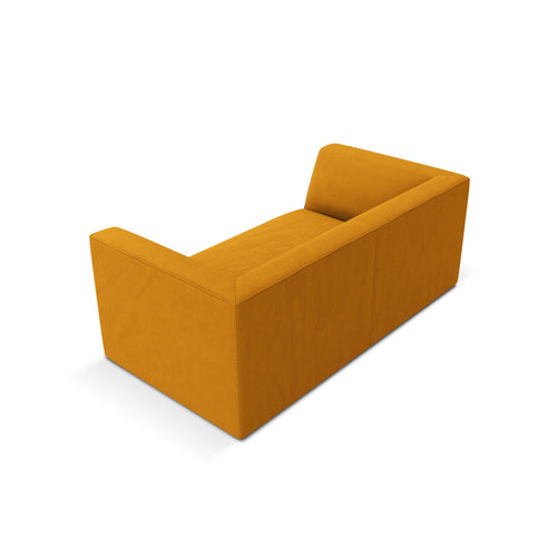 Cosmopolitan Design - Bank Siena 2-zits, ribfluwelen geel - 92x174x69cm