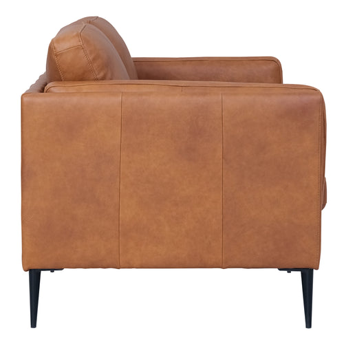 Furnhouse 2-zitsbank Valencia - Cognacbruin - Leer - 88x157x101