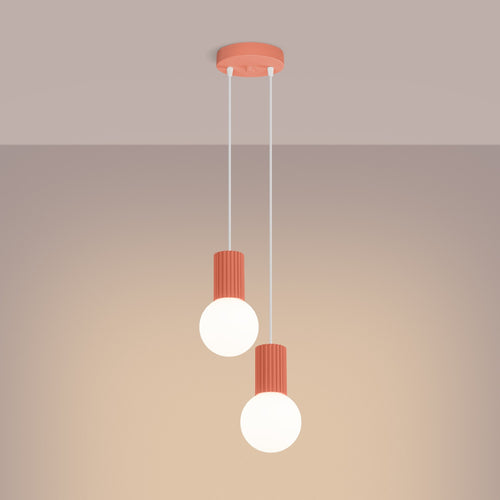 Sollux Lighting Hanglamp HALO 2P perzik - 15x15x120cm