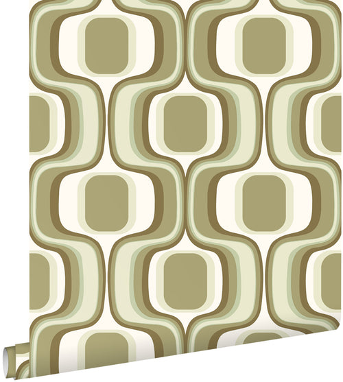 ESTAhome behang retro ornamenten groen - 50 x 900 cm - 131586 - vtwonen shop