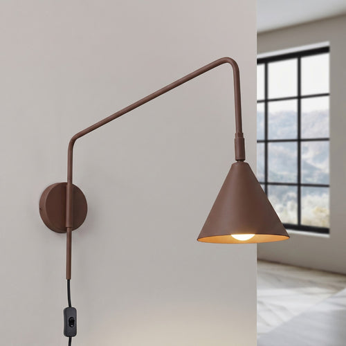 Sollux Lighting Wandlamp NOX bruin - 14x61x30cm