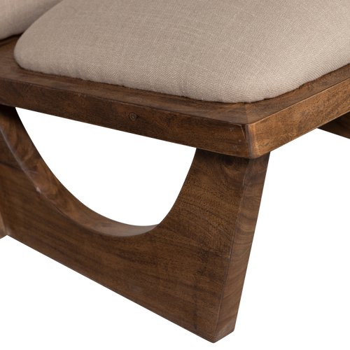 WOOOD fauteuil Opulent - Bouclé/Hout - Naturel - 75x70x80 - vtwonen shop