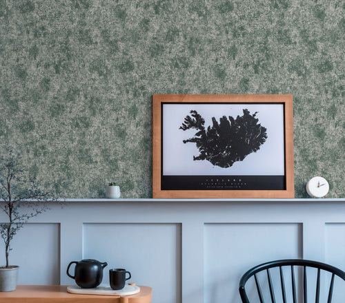 Livingwalls behang effen groen en crème - 53 cm x 10.05 m - AS-389701