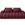 Cosmopolitan Design Bank Linz 3-zits, structurele stof bordeaux - 100x200x84cm