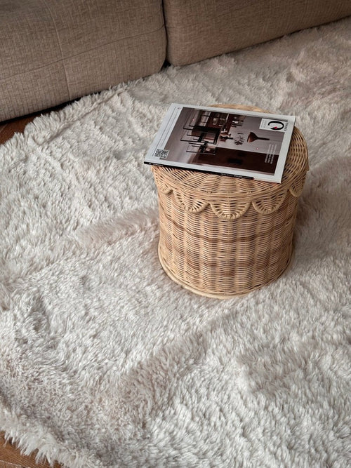 Interieur05 organisch vloerkleed Furr - beige - 140 x 80 cm