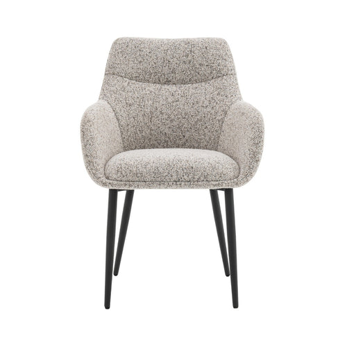 DÉJA Living Eetkamerstoel Noé - Beige/Zwart - Zithoogte 47cm - Set van 2 - vtwonen shop