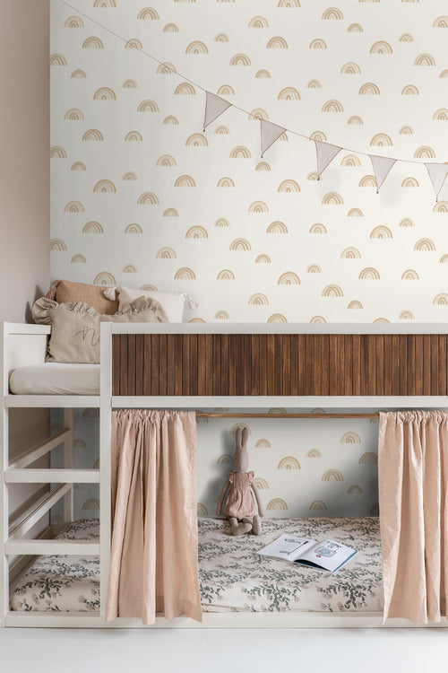 ESTAhome behang regenboogjes beige - 53 cm x 10.05 m - 139685 - vtwonen shop