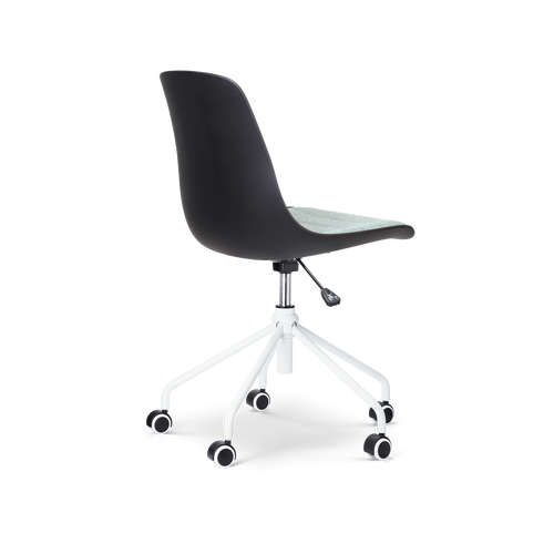 Nolon Nout-Liv Bureaustoel Zwart - Zacht Groen Kussen - Wit Onderstel