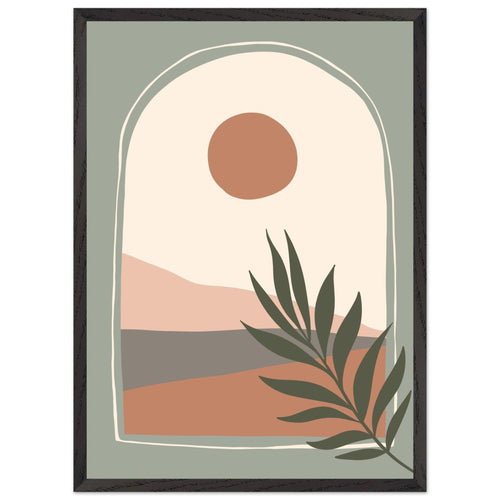 Artfulprints Poster met Lijst Boho – Evening light   - 50x70 cm - Meerkleurig