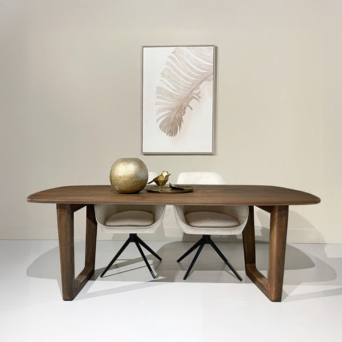 Livingfurn eetkamertafel Cortez - bruin - mangohout - 200cm
