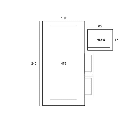 4 Seasons tuinset Aprilla - tuintafel Ambassador 240x100 cm 7-delig