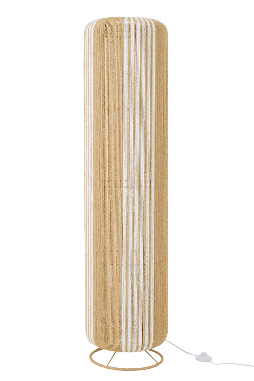 J-Line lamp Touw Cilinder - metaal - wit/naturel - large