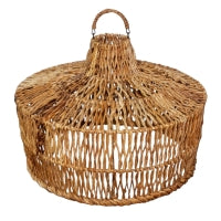 Furnilux Hanglamp van Bananenvezel – Handgemaakt, Duurzaam & Sfeervol - Top: 8cm - Buik is 50cm - Bodem is 45cm - Hoogte is 35cm - hanger is 5cm - vtwonen shop