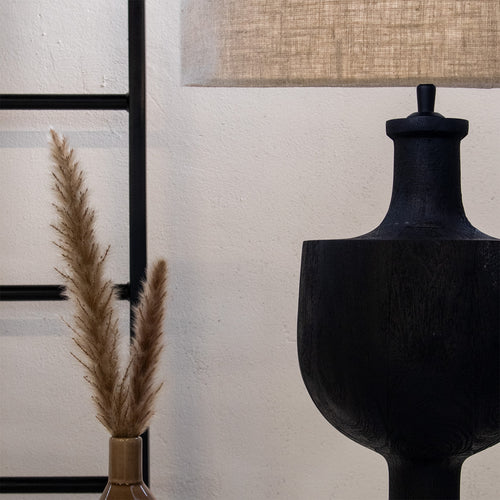 Giga Meubel Tafellamp Greta - Zwart/Beige