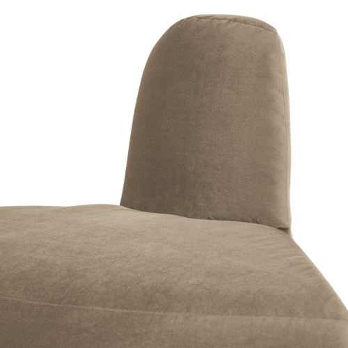 WOOOD eetbank hoek rond rugleuning Mojo Base - Velvet - Khaki - 83x76x76
