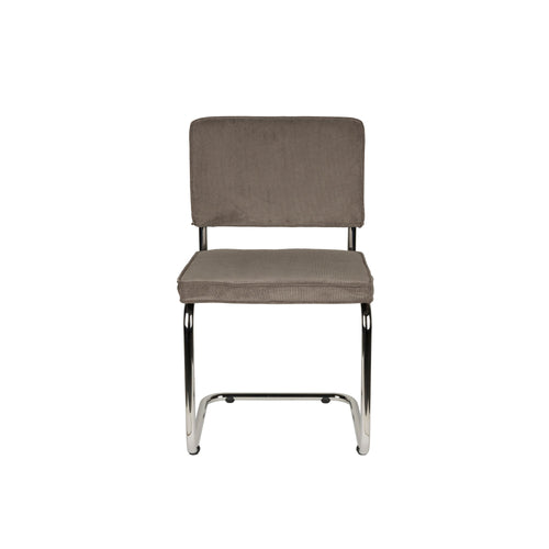 Zuiver Ridge Rib Eetkamerstoelen  Grijs - Set van 2 - vtwonen shop