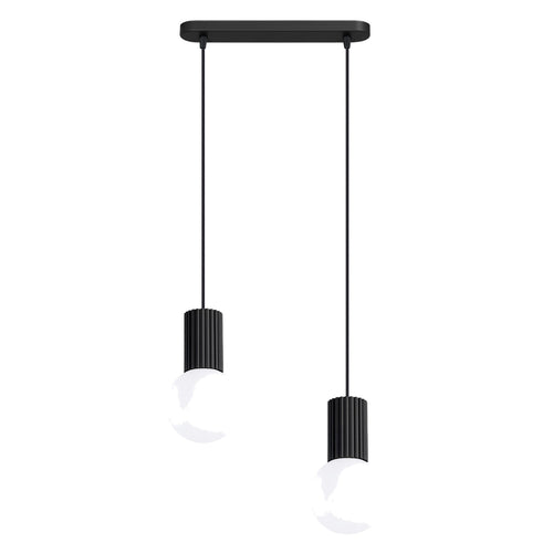 Sollux Lighting Hanglamp HALO 2L zwart - 33,5x6x120cm