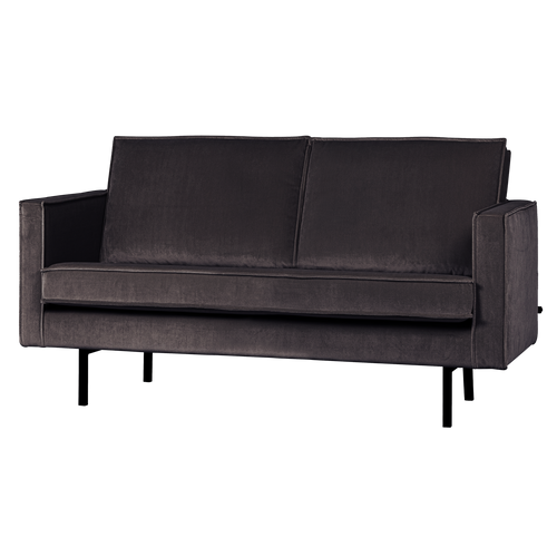 WOOOD 2-zits bank Rodeo - Velvet - Antraciet - 85x150x86