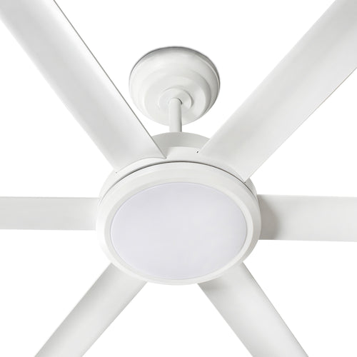 Faro Rotterdam XXL 6-blads plafondventilator mat wit met licht 3000K
