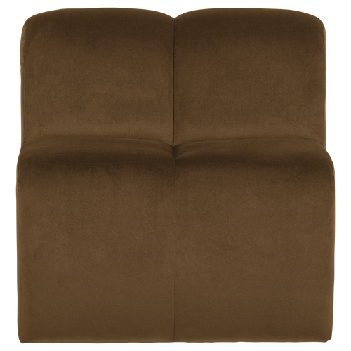 WOOOD eetbank 84 cm met rugleuning Mojo - Velvet - Honinggeel - 83x84x73