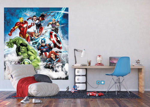 Sanders & Sanders fotobehang The Avengers blauw, groen en rood - 252 x 182 cm - 601038