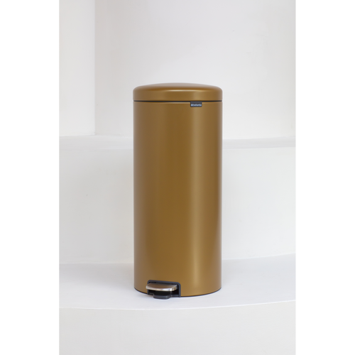 Brabantia NewIcon Pedaalemmer, 30 liter, kunststof binnenemmer - Warm Brass