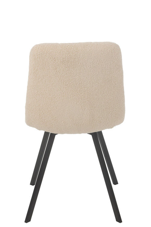 J-Line stoel Clark - metaal/polyester - wit