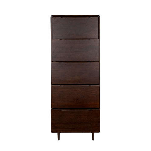 Dutchbone Elroy Ladekast Hoog 155 cm Walnootkleur Bruin