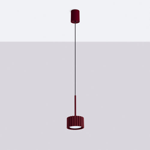 Sollux Lighting Hanglamp AURA 1 bordeaux Gx53 - 10x10x125cm