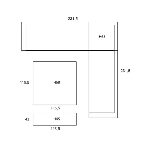 Garden Impressions lounge dining set Malakka taupe - valley sand - 5-delig