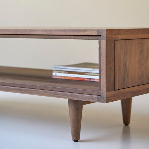 Tikamoon Massief notenhouten salontafel - Donkerbruin - vtwonen shop